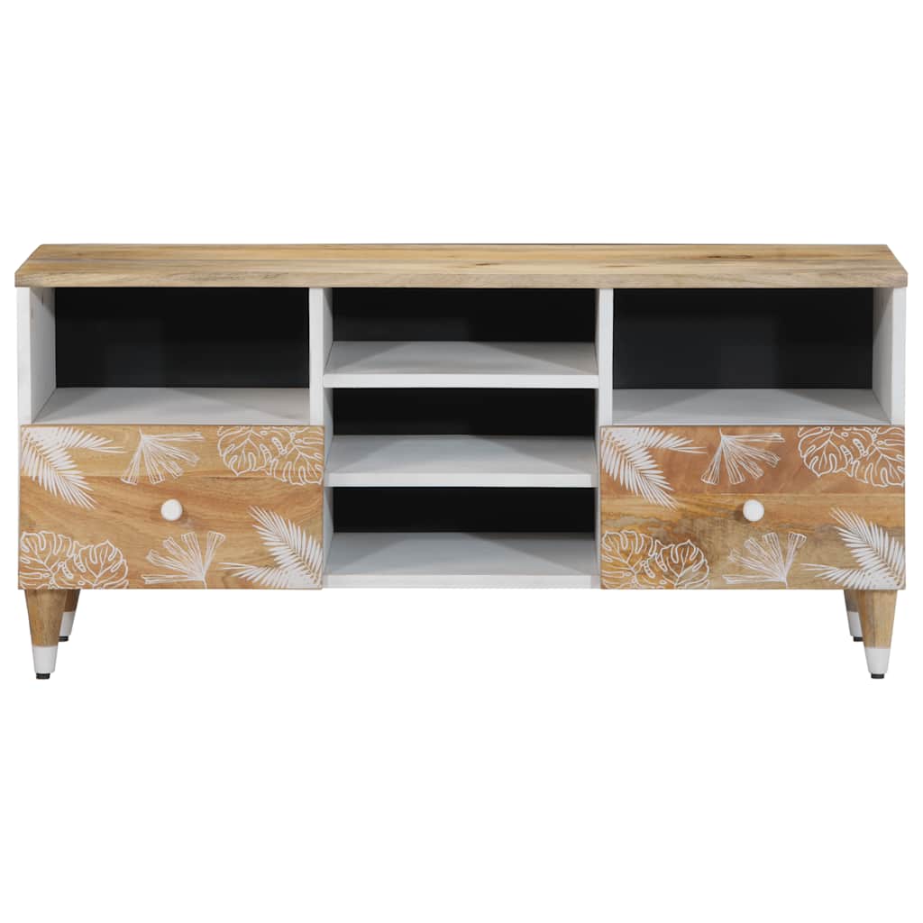 Tv-Meubel 100X33,5X46 Cm Massief Mangohout