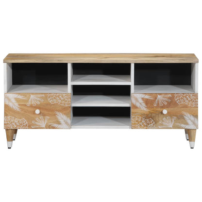 Tv-Meubel 100X33,5X46 Cm Massief Mangohout