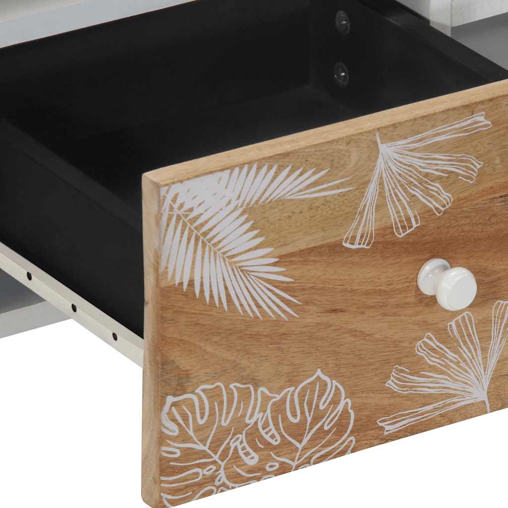 Tv-Meubel 100X33,5X46 Cm Massief Mangohout