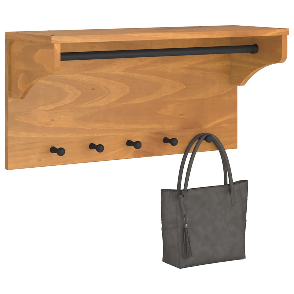 Wandkapstok Sandnes 87X30X42 Cm Massief Grenenhout