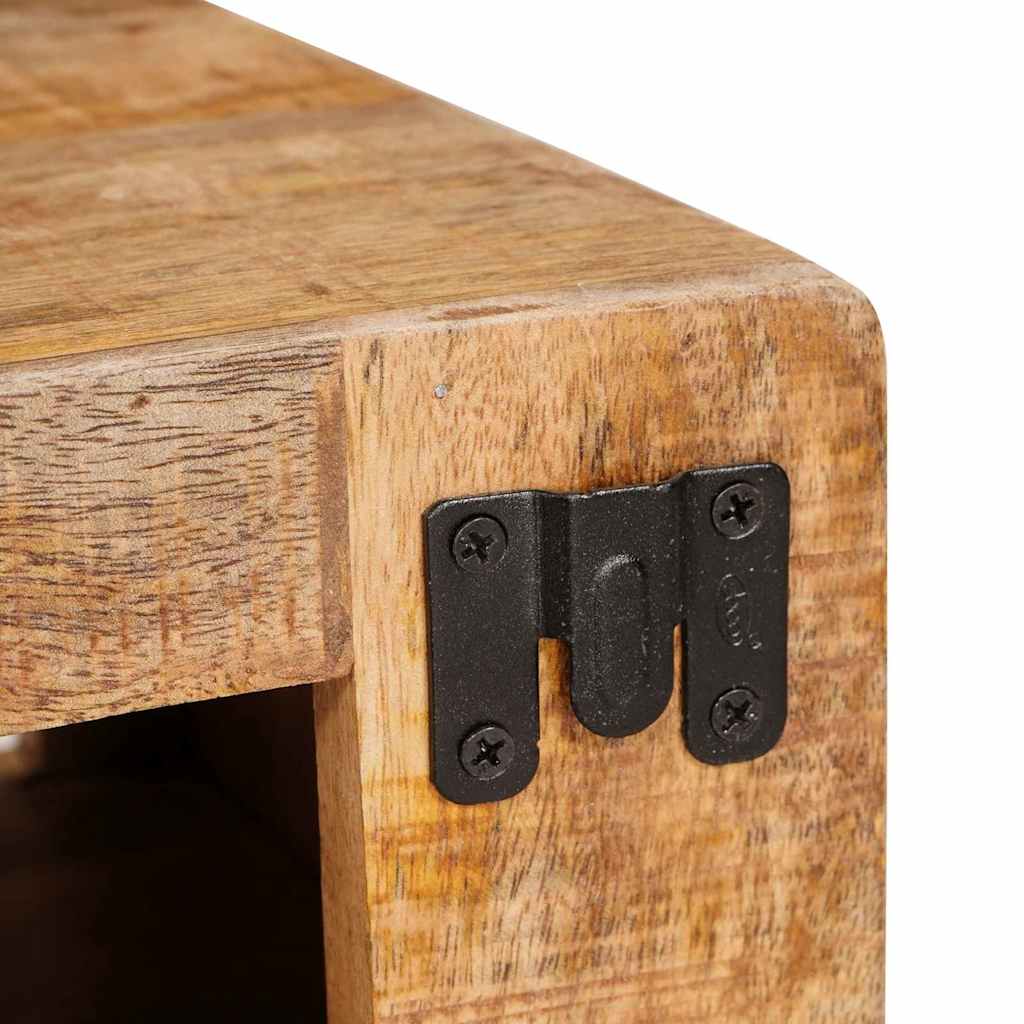 Wijnrek Wandgemonteerd Bruin 44 X 30 X 35 Cm Massief Mangohout