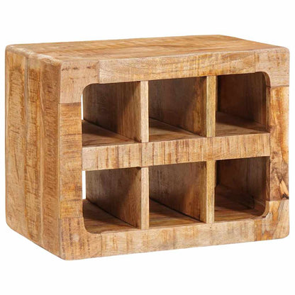 Wijnrek Wandgemonteerd Bruin 44 X 30 X 35 Cm Massief Mangohout