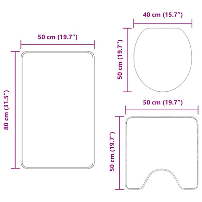 Antislip Badmat Set 3 Pcs Pp