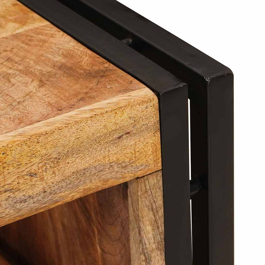 Wijnrek Bruin 100 X 45 X 33 Cm Massief Ruw Mango Hout