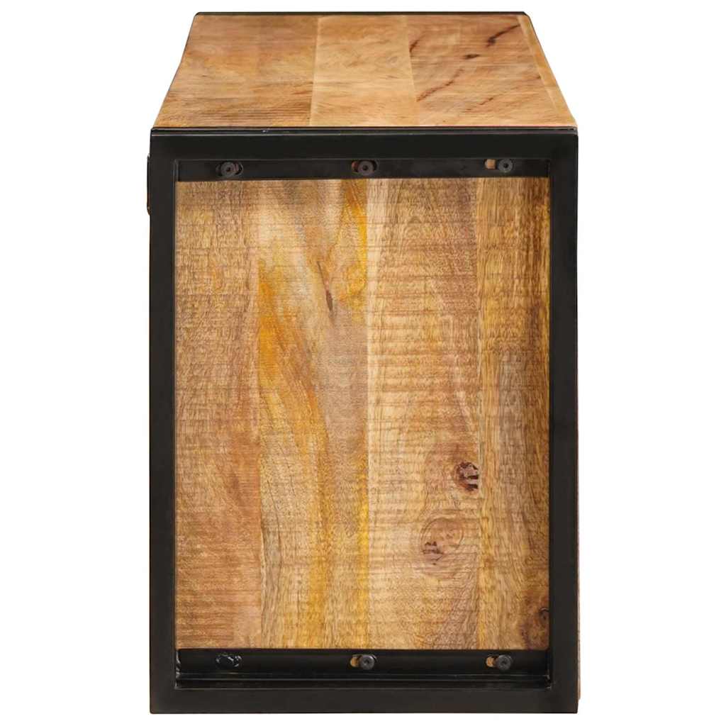 Wijnrek Bruin 100 X 45 X 33 Cm Massief Ruw Mango Hout