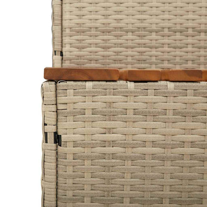 Hottub-Opstap 50X50X50,5Cm Poly Rattan&Massief Acaciahout