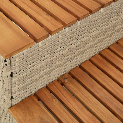 Hottub-Opstap 50X50X50,5Cm Poly Rattan&Massief Acaciahout