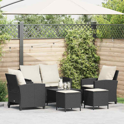 6-Delige Loungeset Met Kussens Poly Rattan