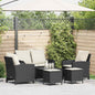 6-Delige Loungeset Met Kussens Poly Rattan