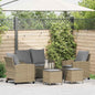 6-Delige Loungeset Met Kussens Poly Rattan