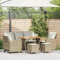 6-Delige Loungeset Met Kussens Poly Rattan