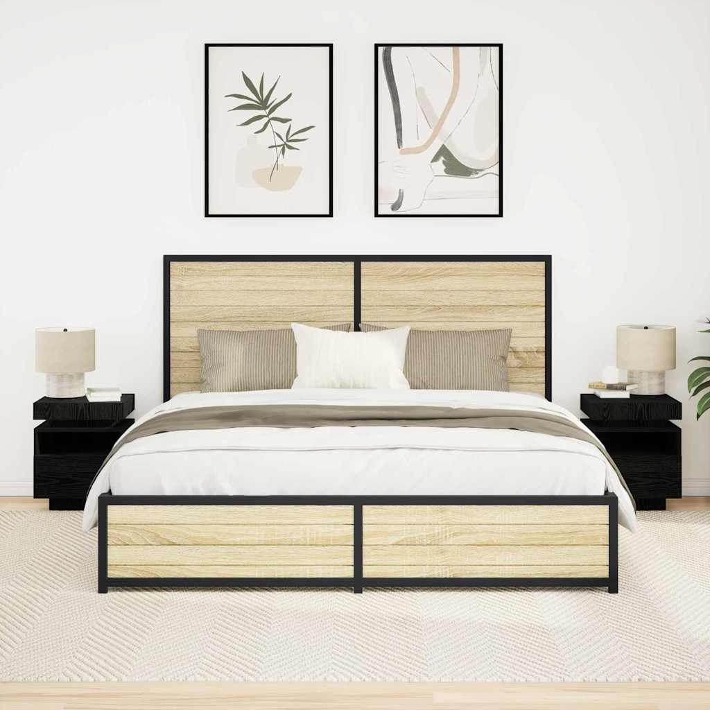 Nachtkastjes Met Led 40X39X48,5 Cm Kleurig