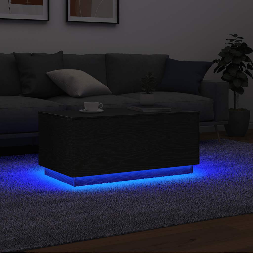 Salontafel Met Led-Verlichting 90X49X40 Cm