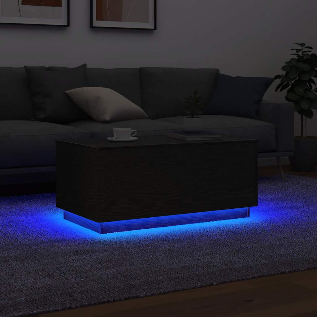 Salontafel Met Led-Verlichting 90X50X40 Cm