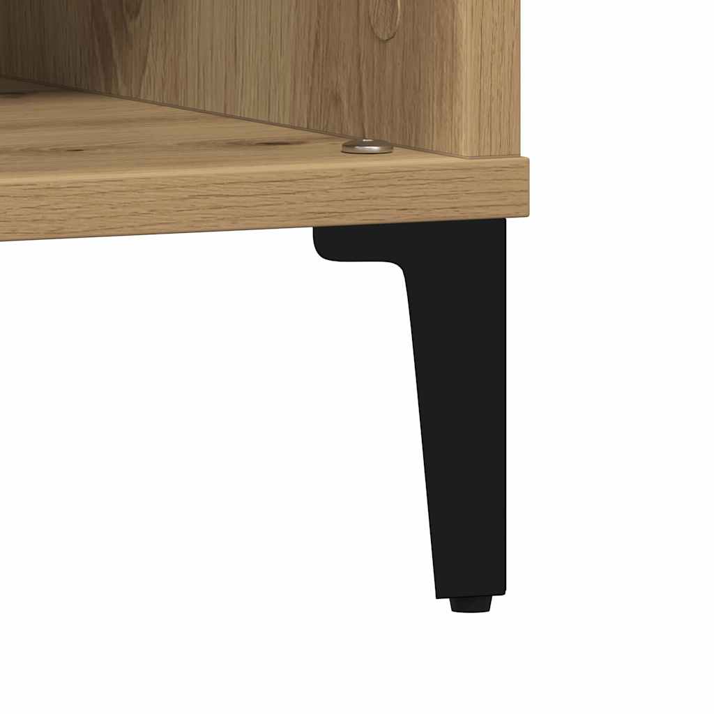 Salontafel 60X60X30 Cm Bewerkt Hout Artisanaal Eiken