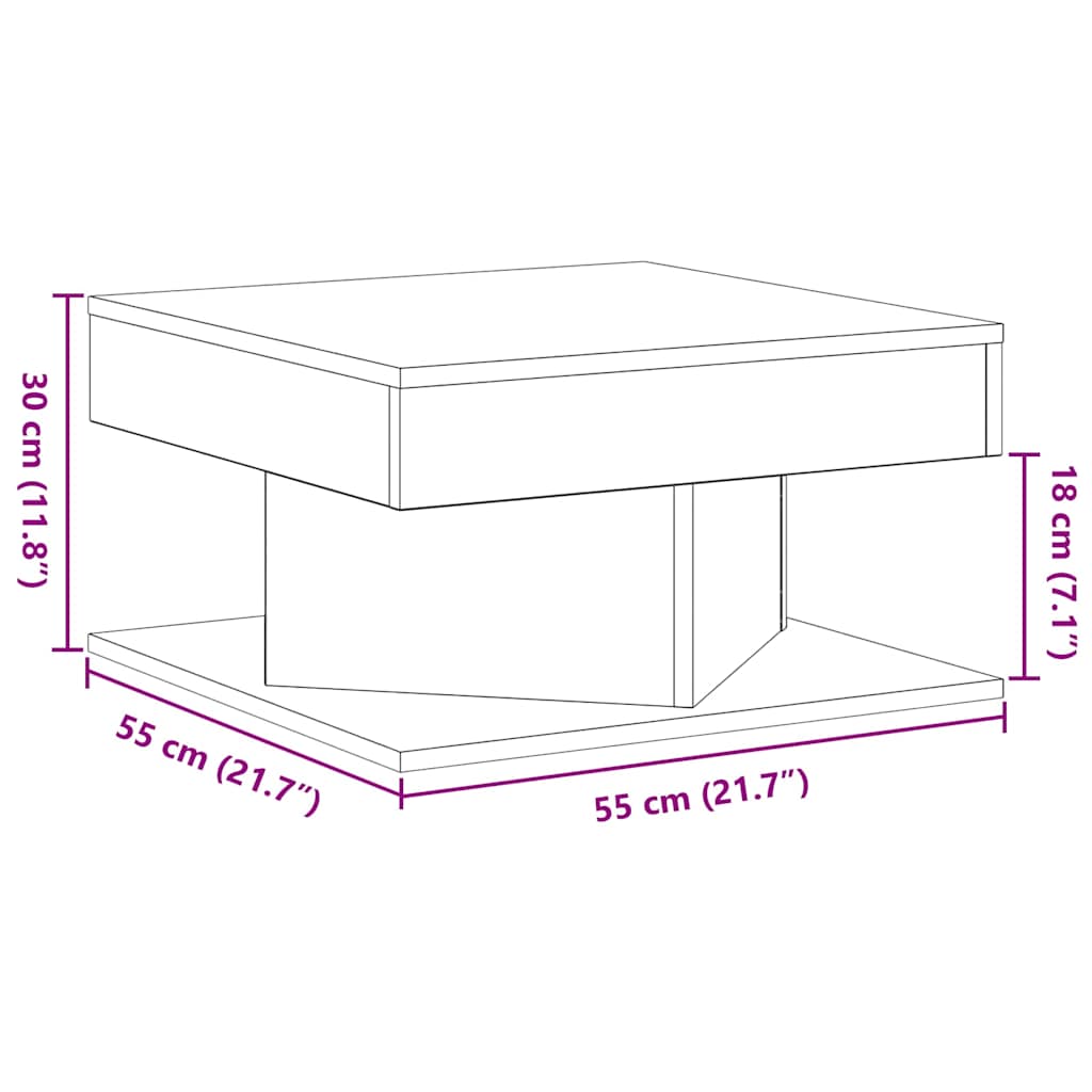 Salontafel 57X57X30 Cm Gemaakt Van Hout