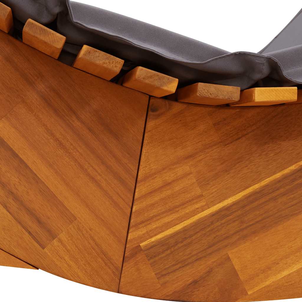 Ligbed Schommelend Met Kussen Massief Acaciahout