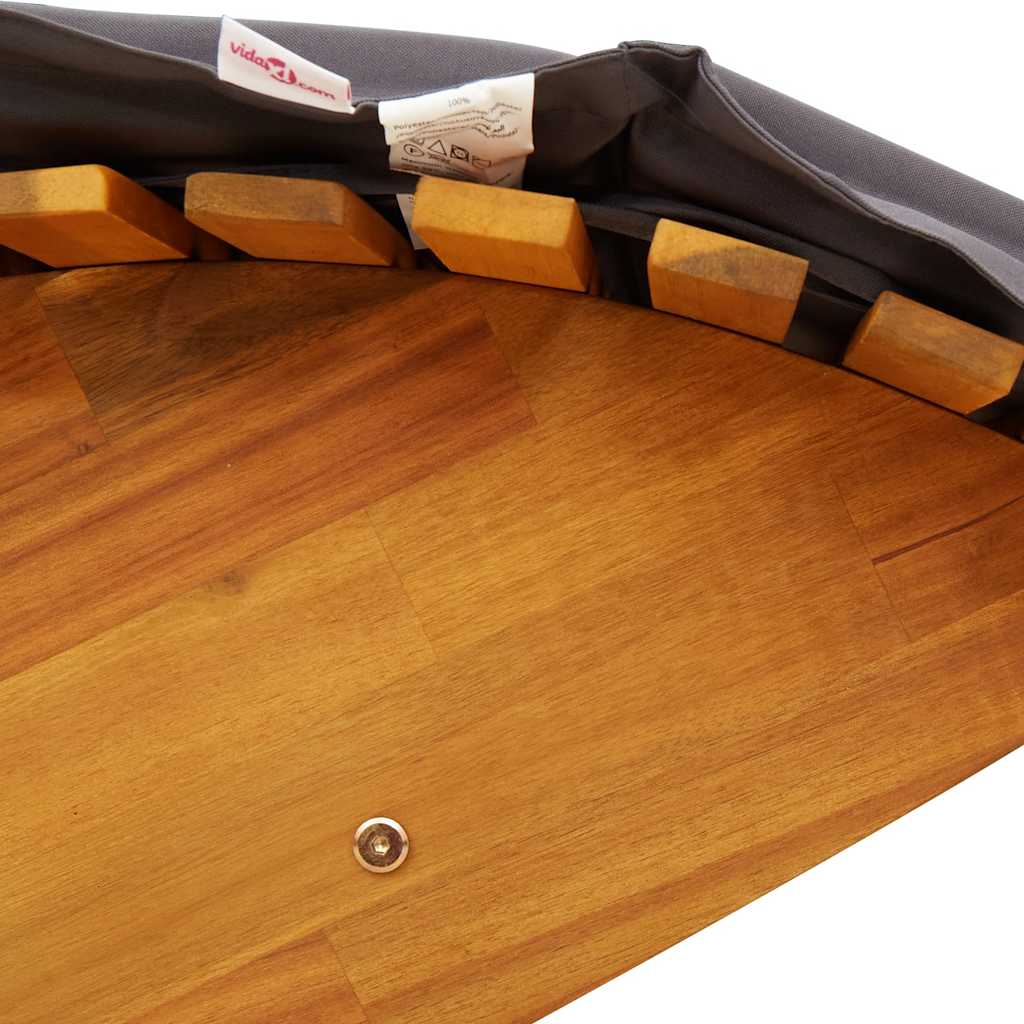 Ligbed Schommelend Met Kussen Massief Acaciahout