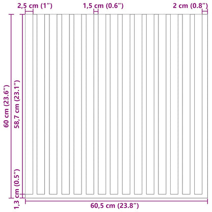 Akoestische Wandpanelen 2 St Latten 60,5X60 Cm Eikenfineer