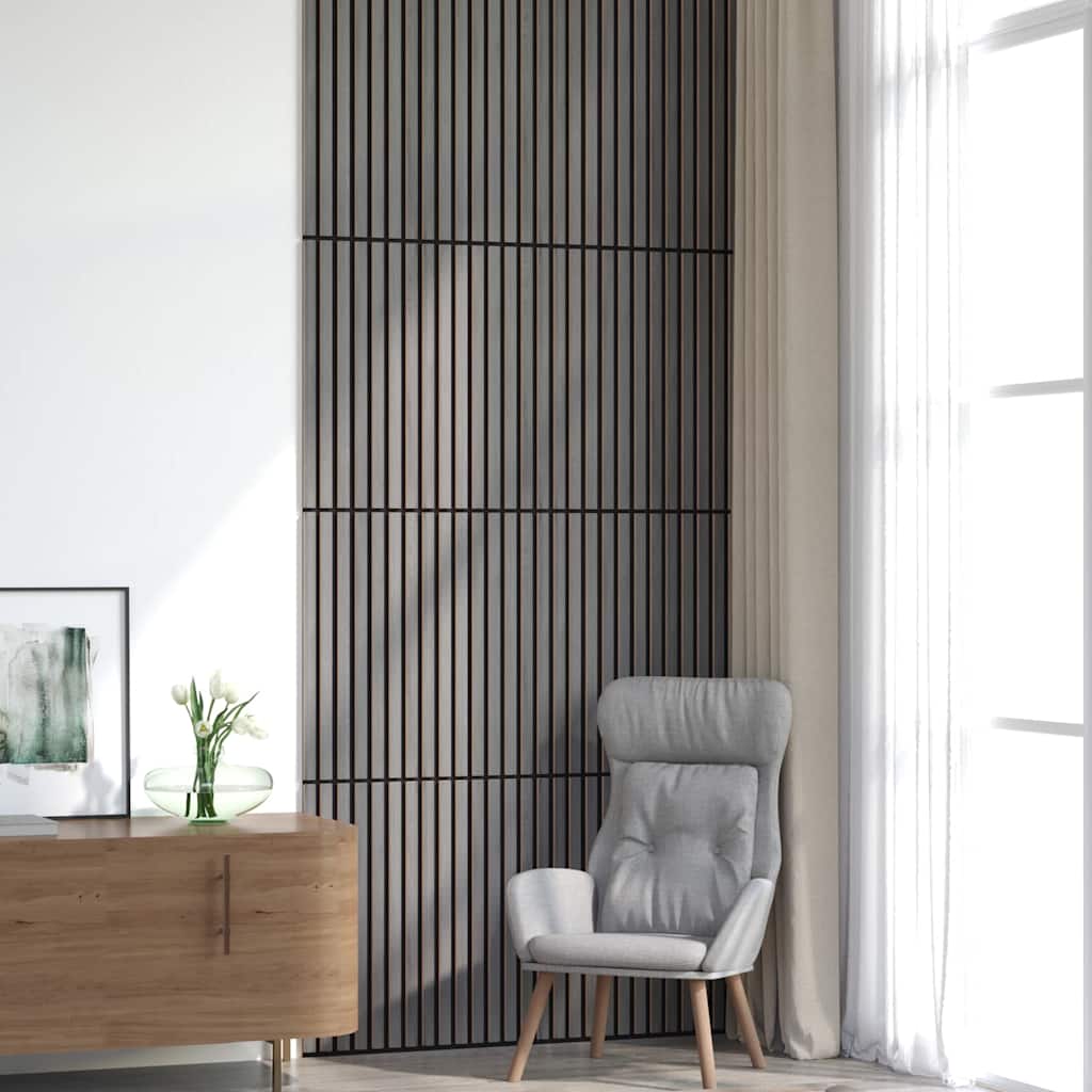 Akoestische Wandpanelen 8 St Latten 60,5X60 Cm Eikenfineer