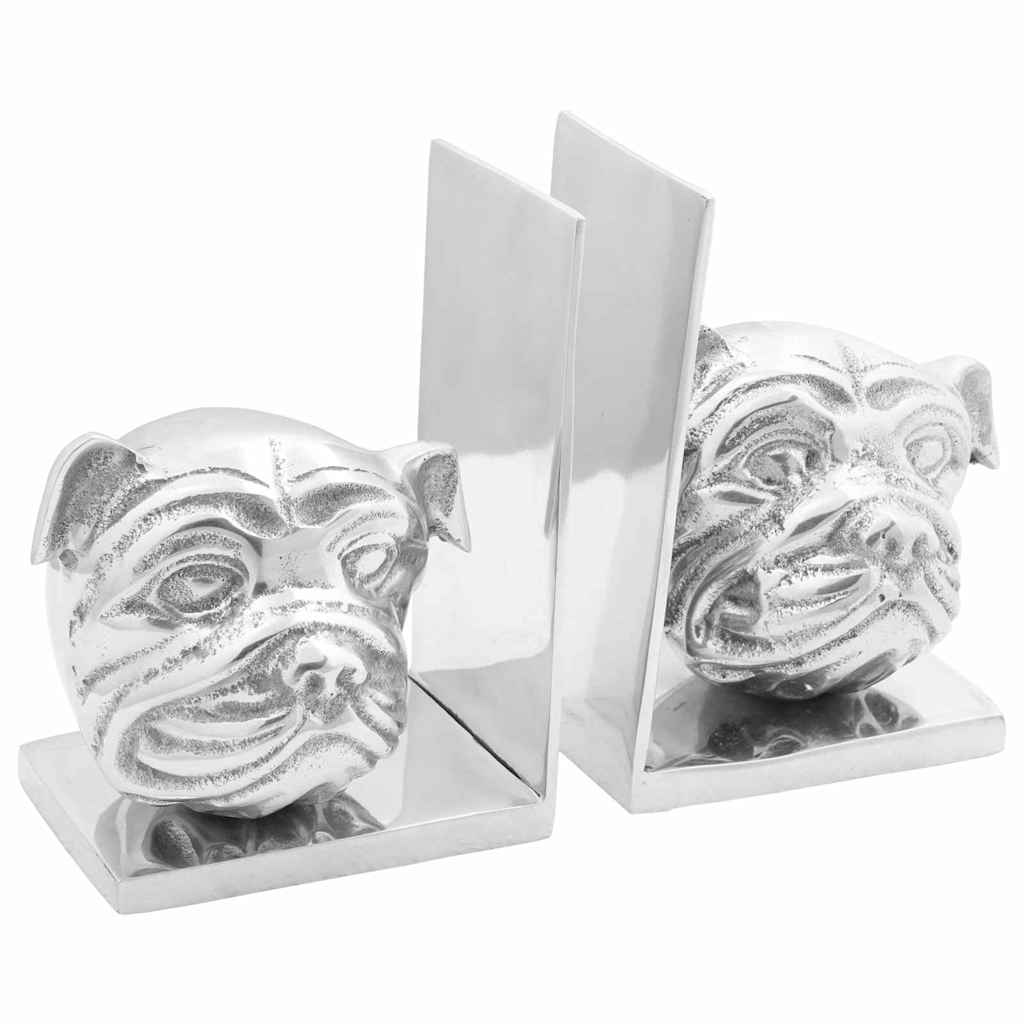Boekensteunen 2 Pcs Zilver Aluminium