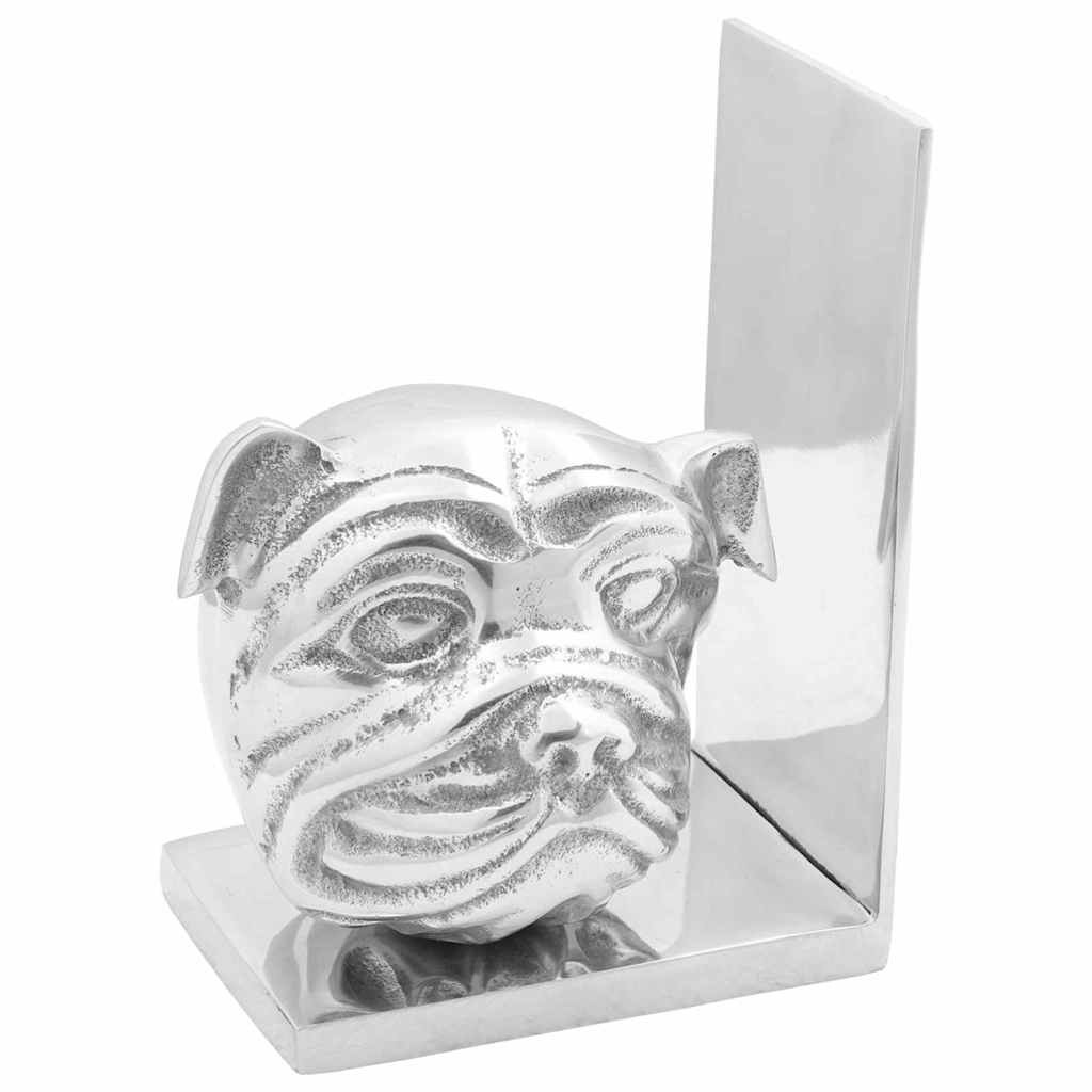 Boekensteunen 2 Pcs Zilver Aluminium