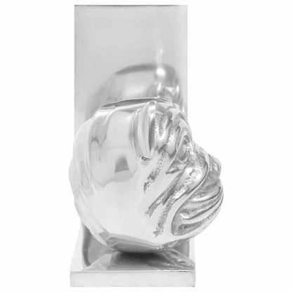 Boekensteunen 2 Pcs Zilver Aluminium