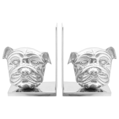 Boekensteunen 2 Pcs Zilver Aluminium