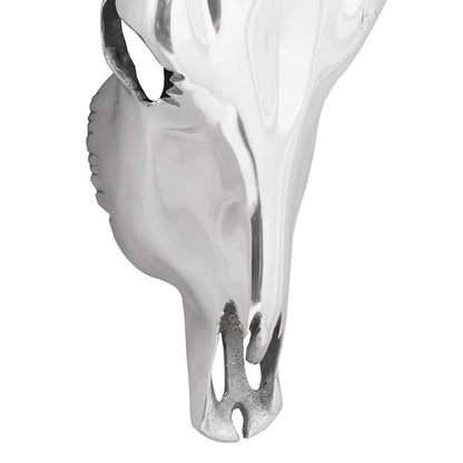 Bullschedel Zilver 34 X 13 X 53 Cm Aluminium