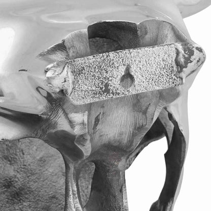 Bullschedel Zilver 34 X 13 X 53 Cm Aluminium