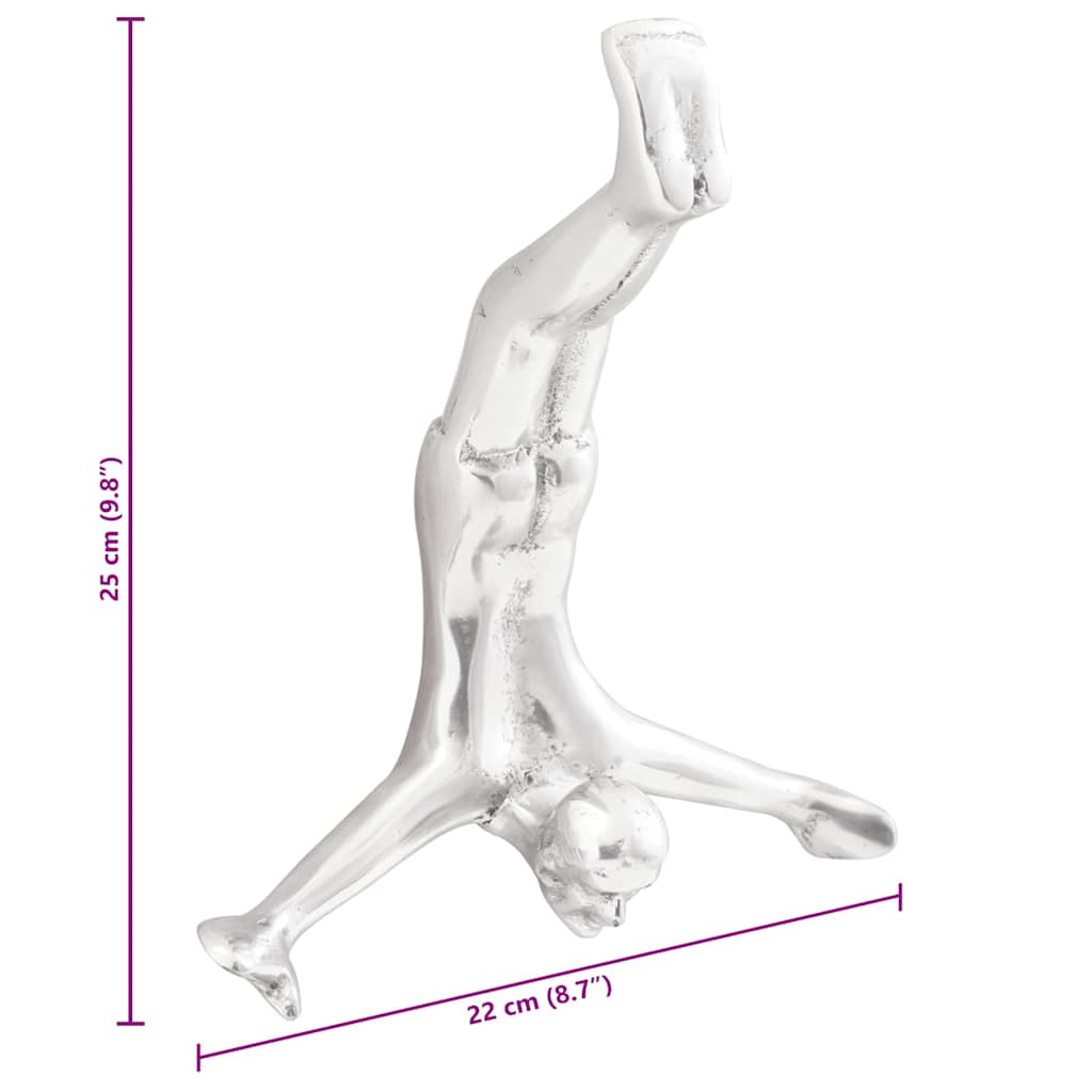 Sculptuur Zilver 22 X 8 X 25 Cm Aluminium