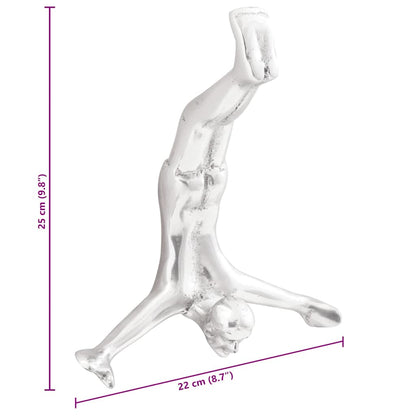 Sculptuur Zilver 22 X 8 X 25 Cm Aluminium