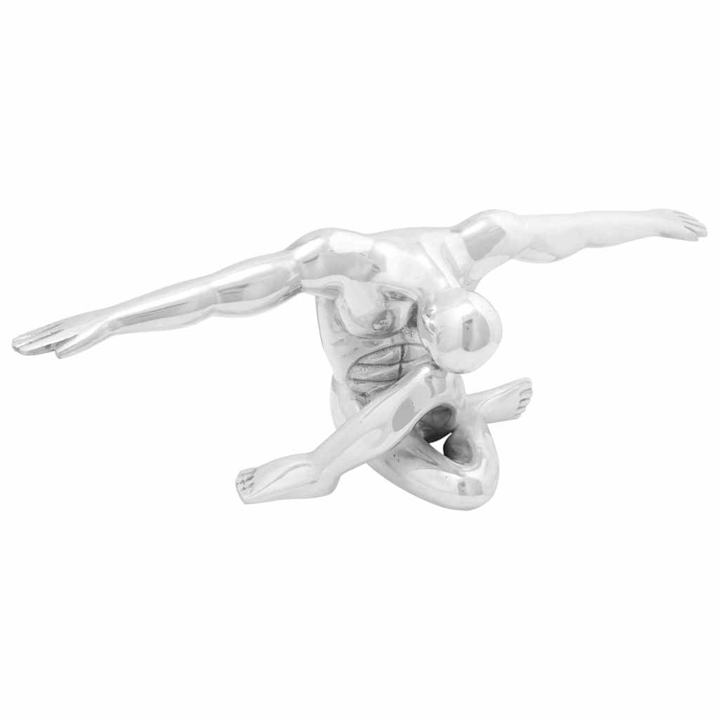 Sculptuur Zilver 22 X 8 X 25 Cm Aluminium