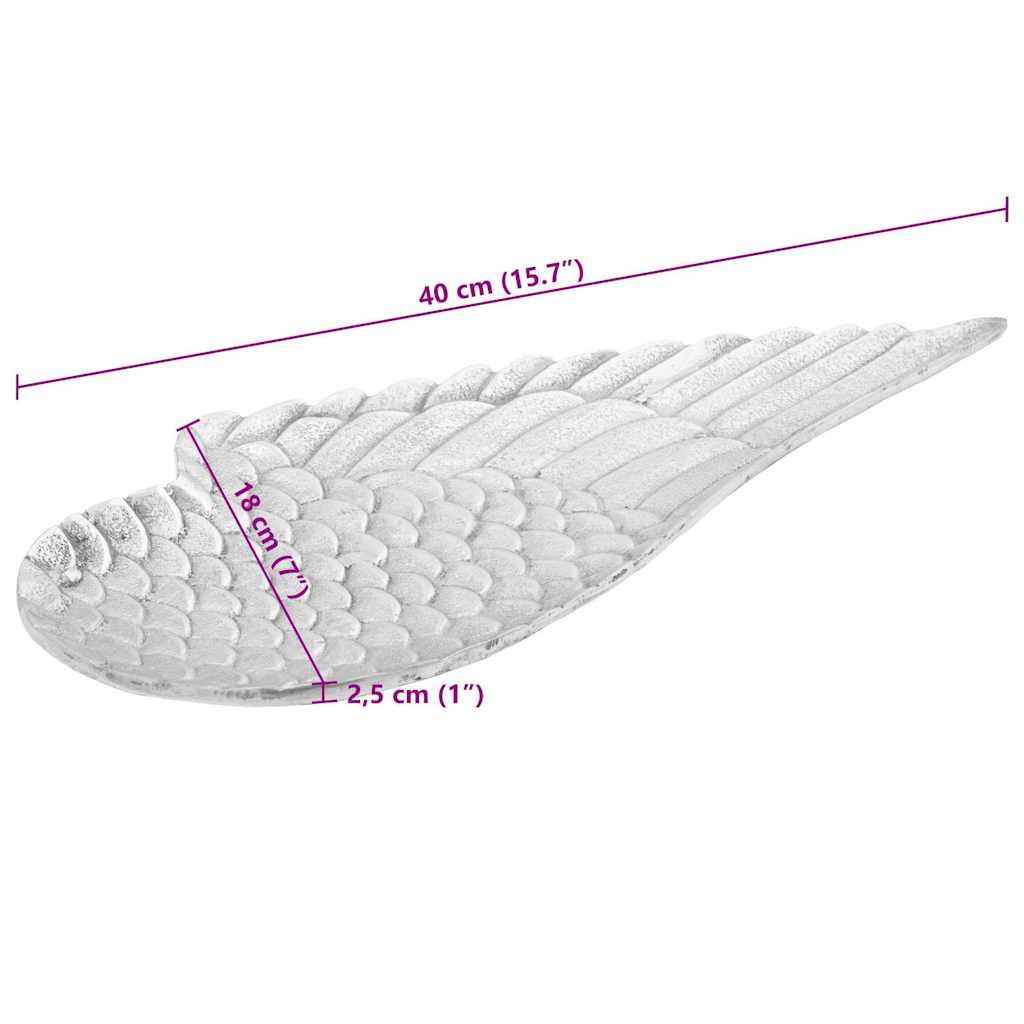 Fruitmand 2 Pcs Zilver 40 X 18 X 4 Cm Aluminium