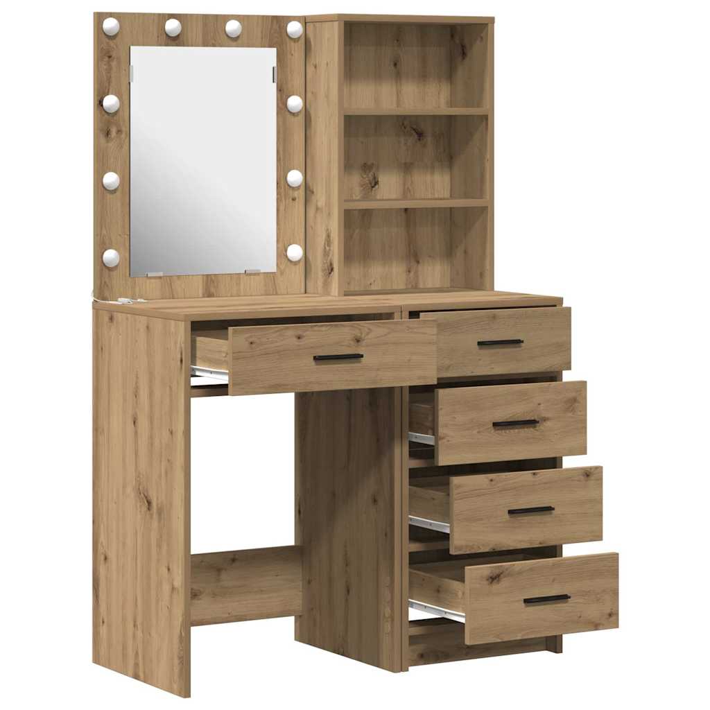 Plafondtafel Met Lade 2 Pcs Bruin 50 X 41 X 135 Cm Bewerkt Hout