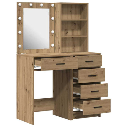 Plafondtafel Met Lade 2 Pcs Bruin 50 X 41 X 135 Cm Bewerkt Hout