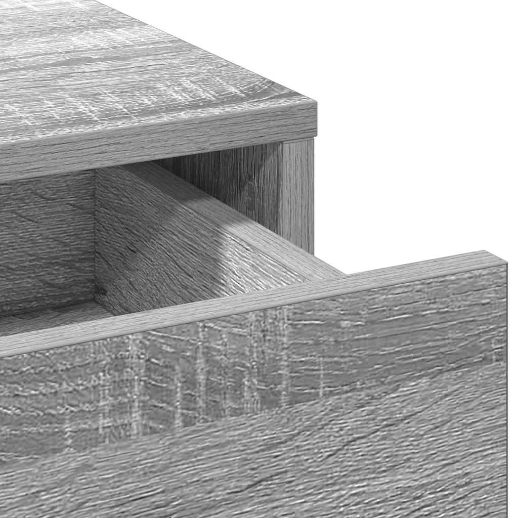 Plafondtafel Met Lade 3 Pcs Grijs 40 X 41 X 135 Cm Bewerkt Hout