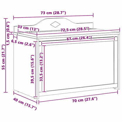 Speelgoeddoos 73 X 33 X 55 Cm Bewerkt Hout