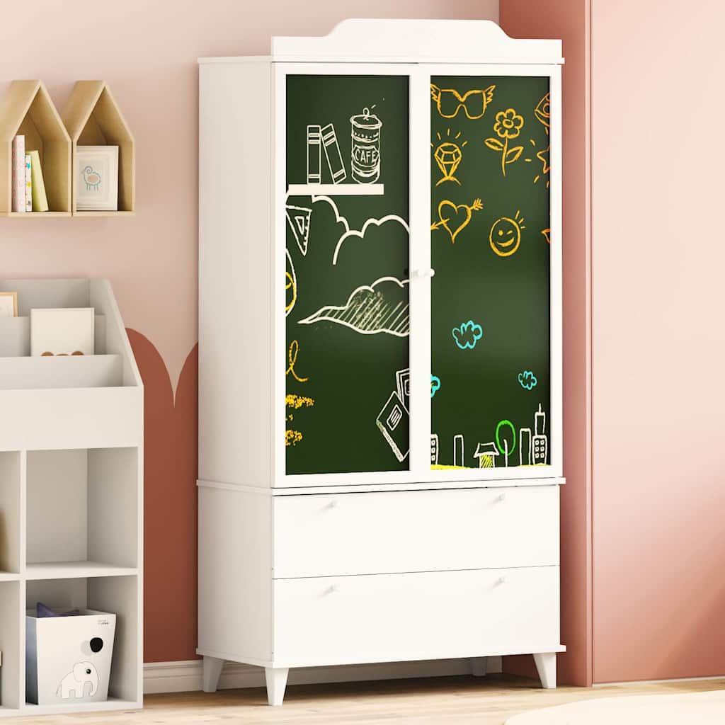 Krijtbord Kast Met Lade Met Plank Met Opslag Bewerkt Hout