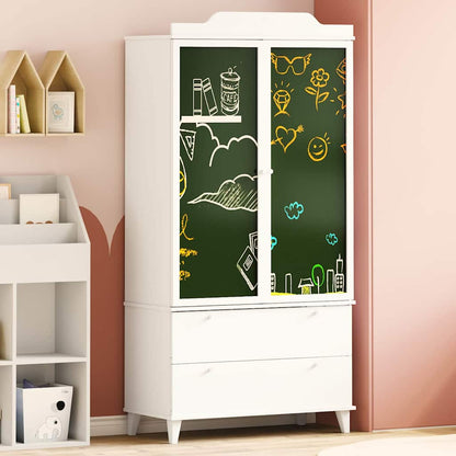 Krijtbord Kast Met Lade Met Plank Met Opslag Bewerkt Hout