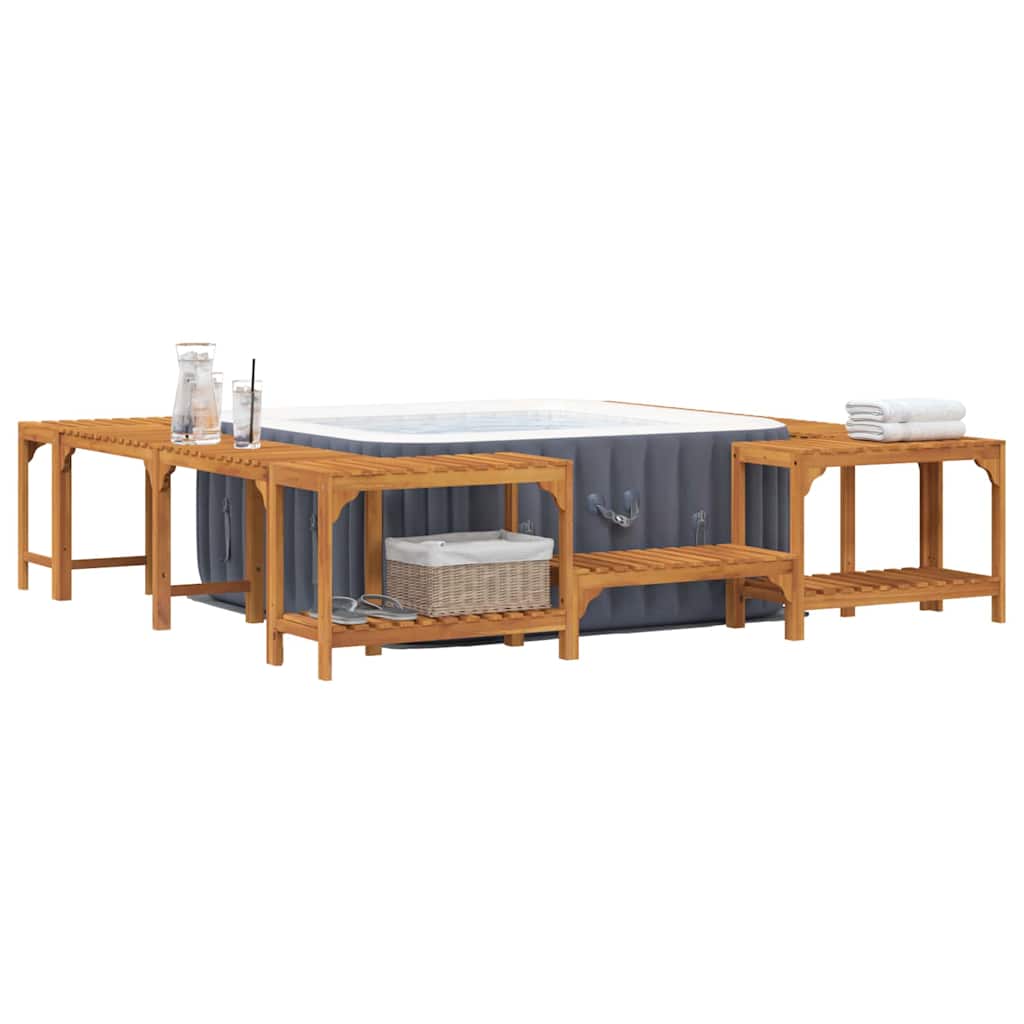 Hot Tub Omgeving Bruin 230 X 230 Cm Massief Acaciahout
