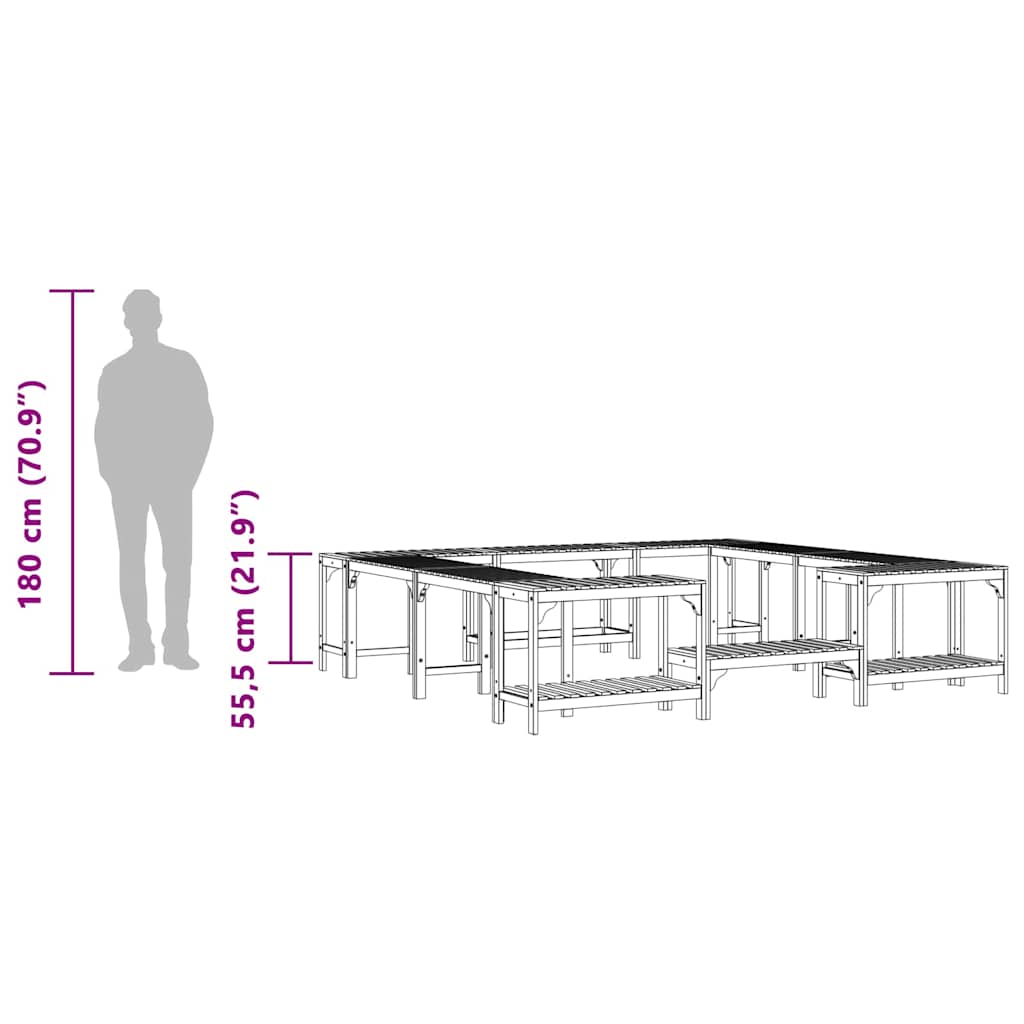 Hot Tub Omgeving Bruin 230 X 230 Cm Massief Acaciahout