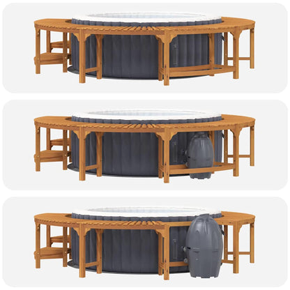 Hot Tub Omgeving Bruin Massief Acaciahout