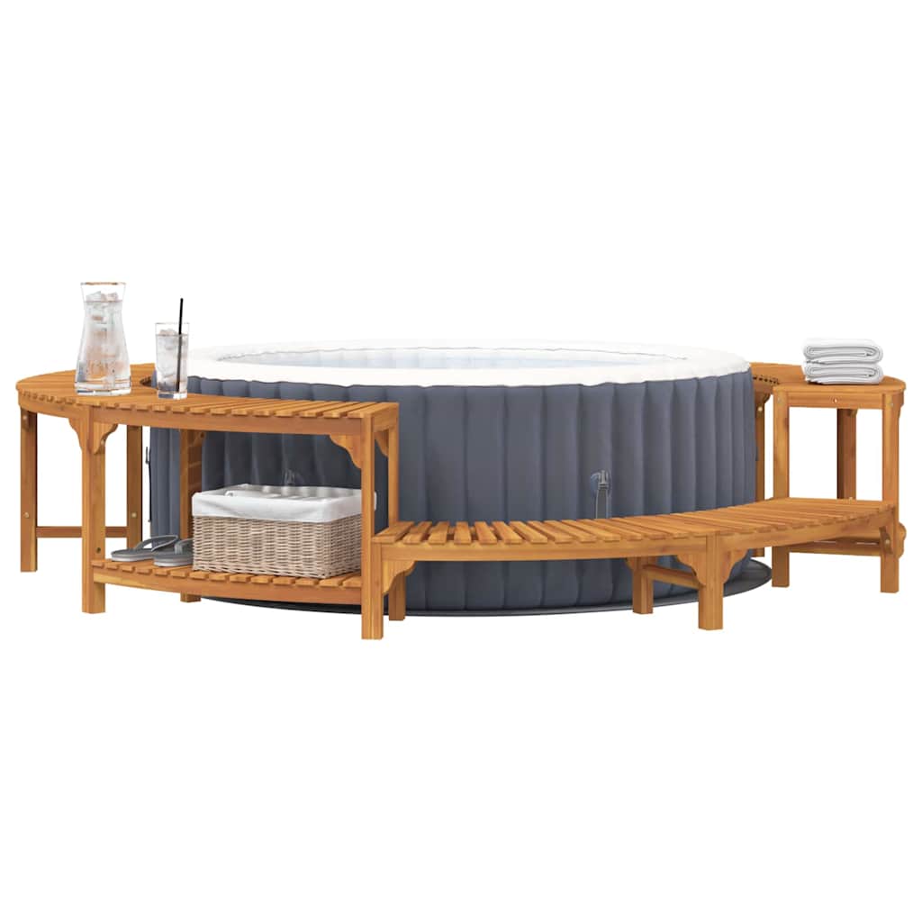 Hot Tub Omgeving Bruin Massief Acaciahout