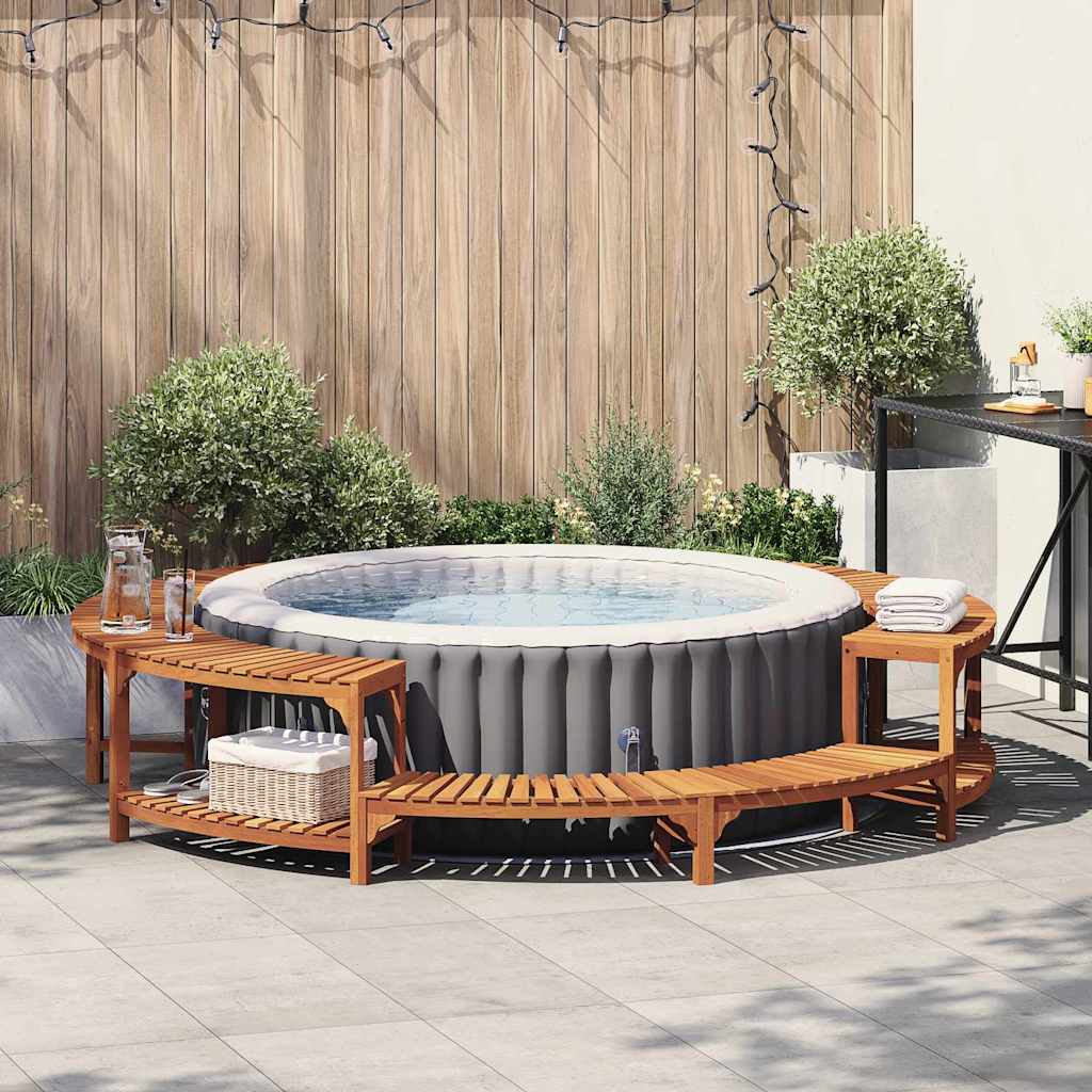 Hot Tub Omgeving Bruin Massief Acaciahout