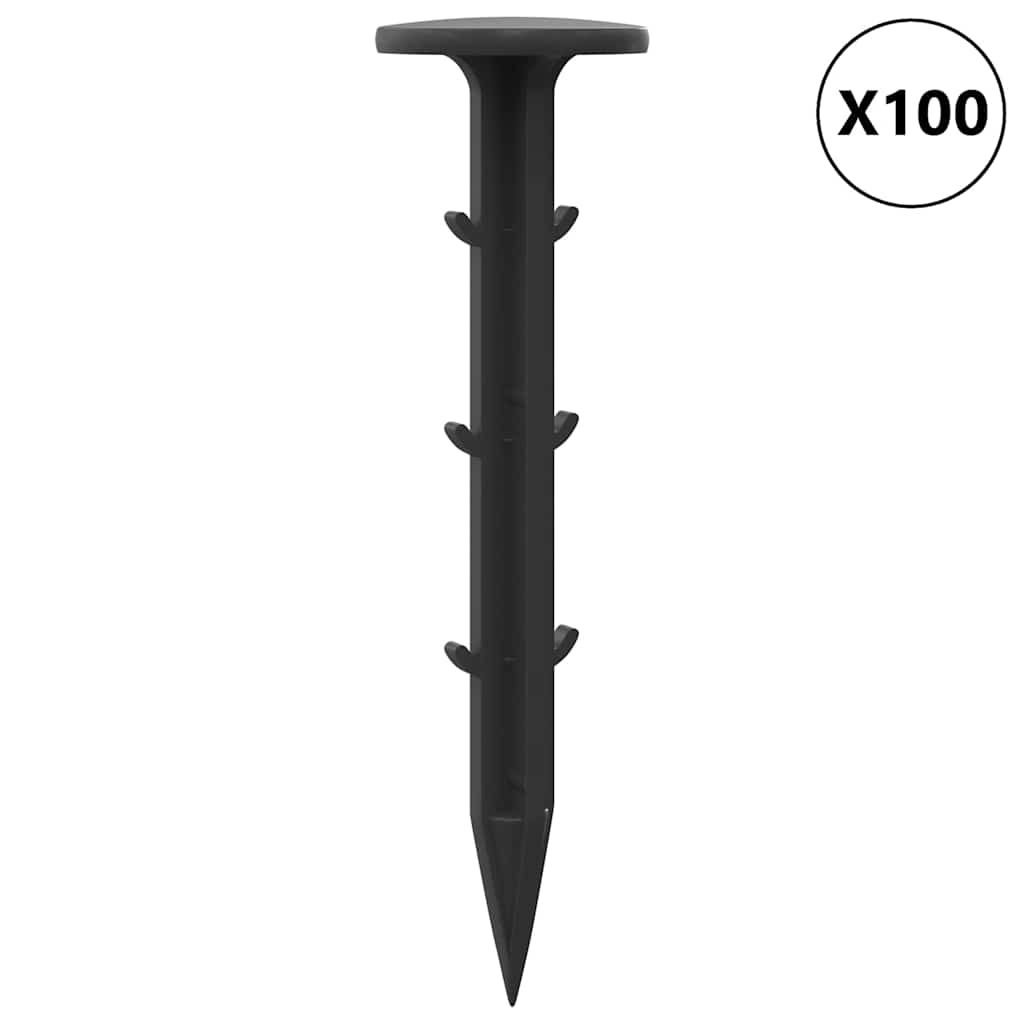 Plastic Pennen 100 Pcs Zwart 3 X 11 Cm Kunststof