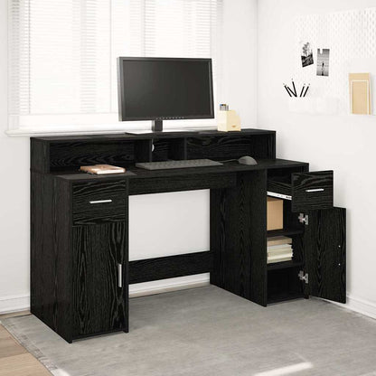 Bureau Met Led-Verlichting Hout Kleur