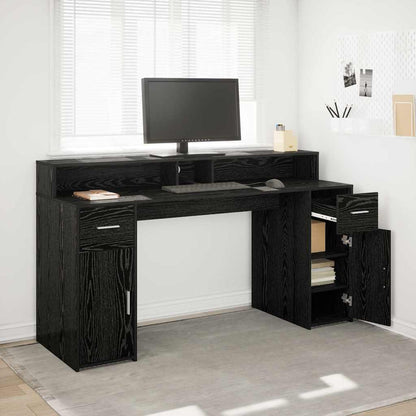 Bureau Met Led-Verlichting Hout Kleur