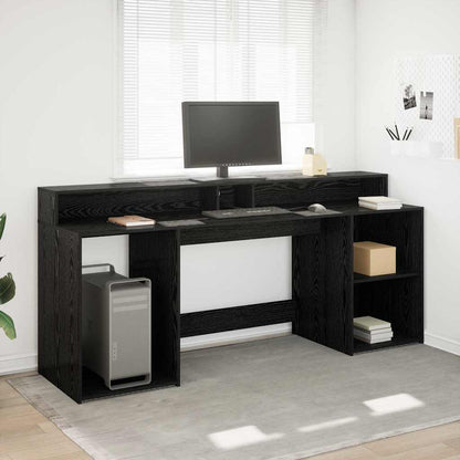 Bureau Met Led-Verlichting Hout Kleur