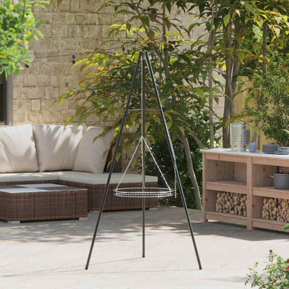 Kampvuur Tripod Zwart 92 X 92 X 171.5 Cm Metaal